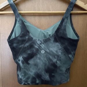 Lululemon Align Tank Top, Diamond Dye Tidewater Teal Graphite Grey, Size 2 NWOT